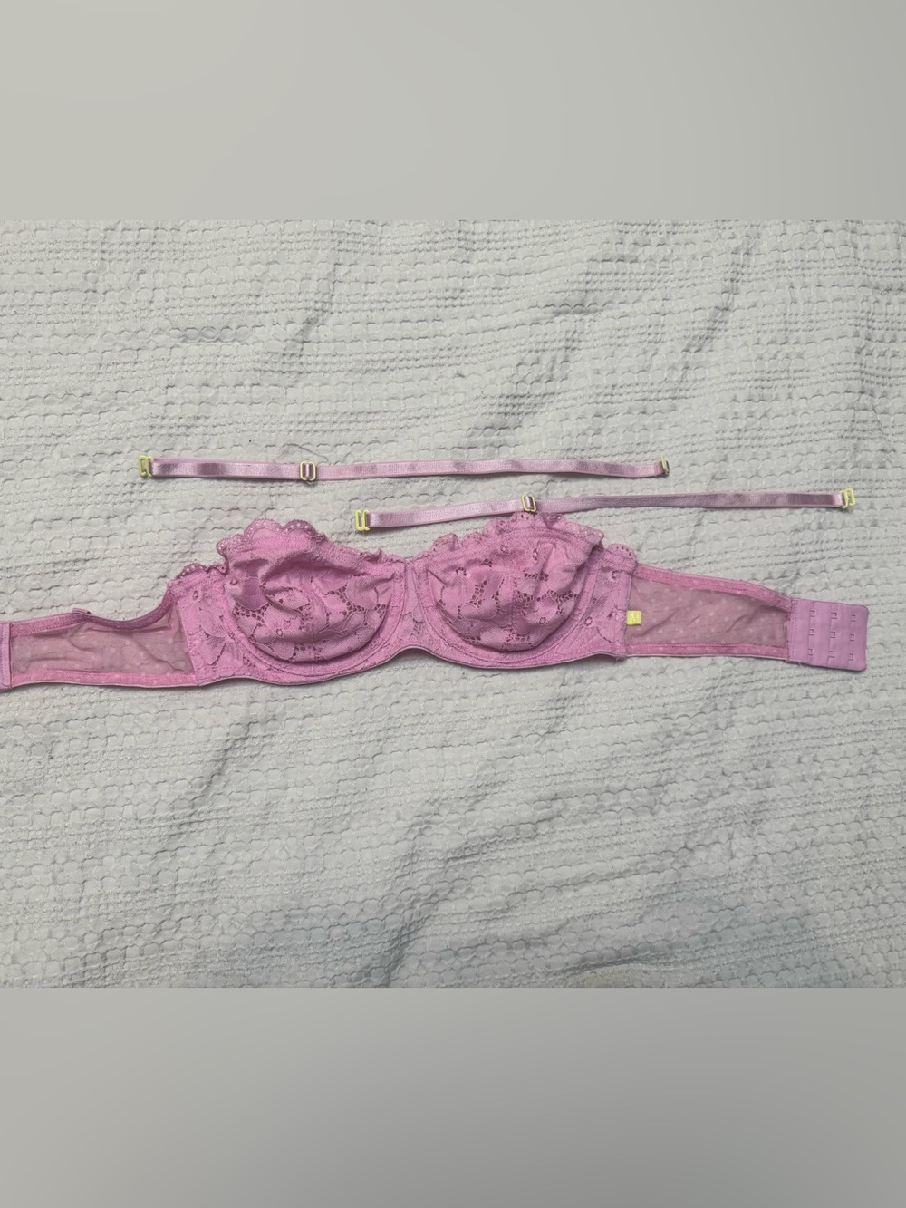Lace Balconette Bra in Light Pink